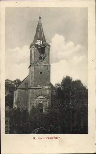 Ak Bernwiller Bernweiler Elsass Haut Rhin, Kirche