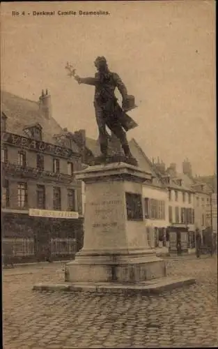 Ak Guise Aisne, Denkmal Camille Desmoulins