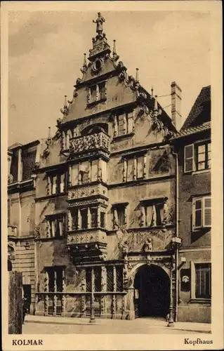Ak Colmar Kolmar Elsass Haut Rhin, Kopfhaus