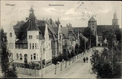 Ak Villingen Schwenningen im Schwarzwald, Mönchweilerstraße