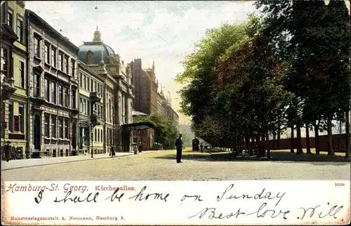 Ak Hamburg Mitte Sankt Georg, Kirchenallee