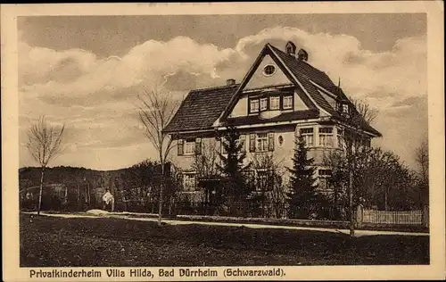 Ak Bad Dürrheim im Schwarzwald, Privatkinderheim Villa Hilda