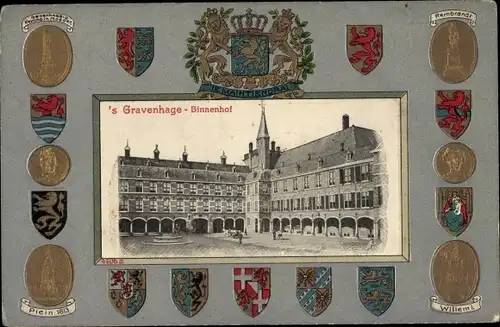 Präge Wappen Ak 's Gravenhage Den Haag Südholland, Binnenhof