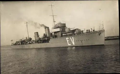 Foto Ak Niederländisches Kriegsschiff Hr. Ms. Evertsen