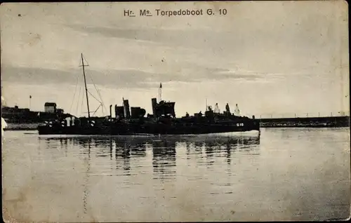 Ak Niederländisches Kriegsschiff, Hr. Ms. Torpedoboot G10