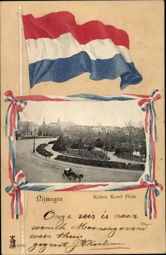 Passepartout Ak Nijmegen Gelderland, Keizer Karel Plein