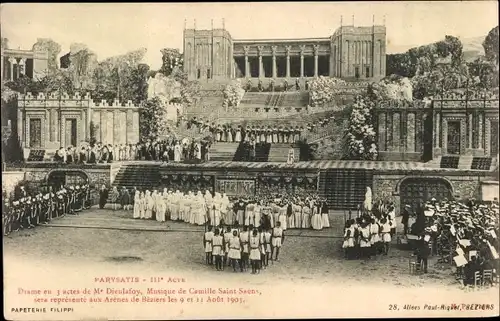 Ak Theaterszene, Parysatis, 3e Acte