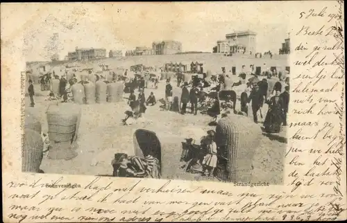 Ak Scheveningen Den Haag Südholland, Strand