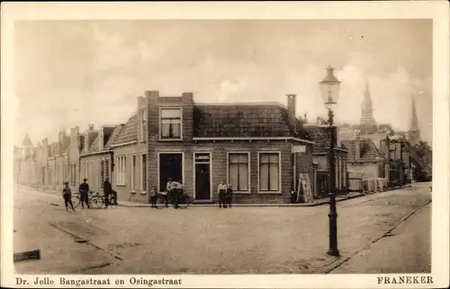 Ak Franeker Friesland Niederlande, Dr. Jelle Bangastraat en Osingastraat