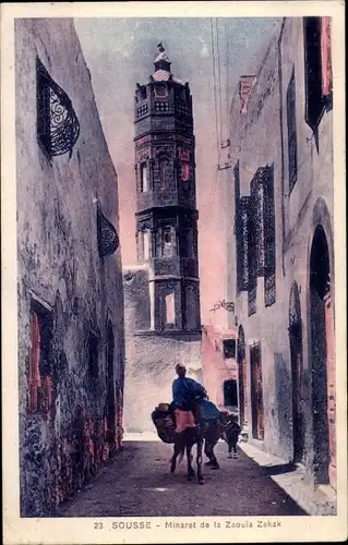 Ak Sousse Tunesien, Minaret de la Zaouia Zakak