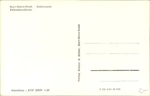 Ak Rabenstein Chemnitz in Sachsen, Feierabendheim, Außenansicht