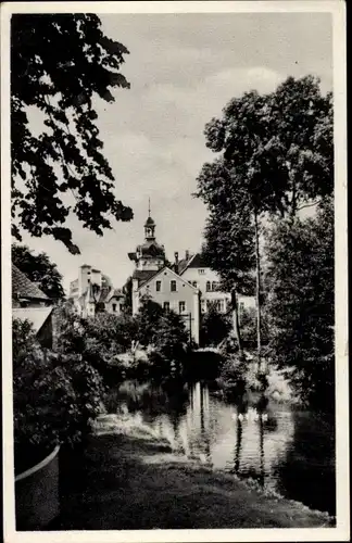 Ak Einsiedel Chemnitz, Kirchturm, Weiher