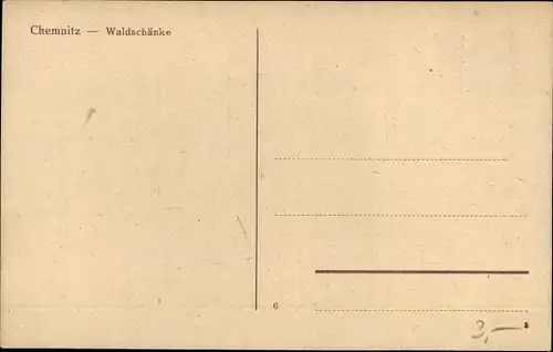 Ak Chemnitz in Sachsen, Waldschänke, Außenansicht