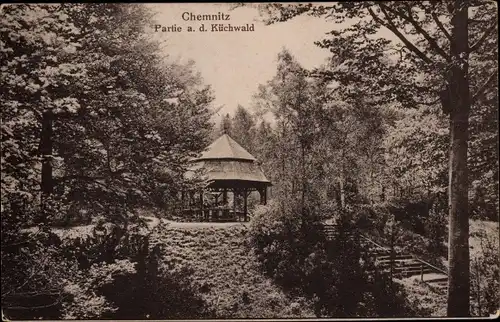 Ak Chemnitz Sachsen, Partie am Küchwald