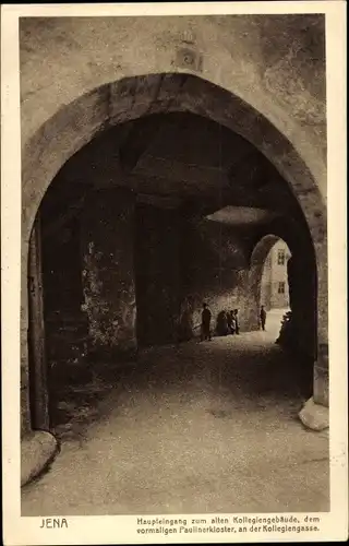 Ak Jena in Thüringen, Kollegiengebäude, Haupteingang, Paulinerkloster