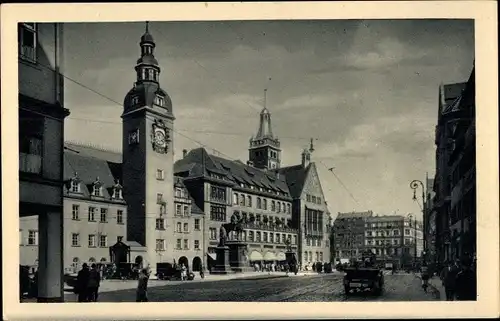 Ak Chemnitz in Sachsen, Rathaus am Markt