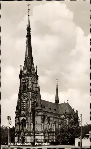 Ak Karl Marx Stadt Chemnitz in Sachsen, Petrikirche