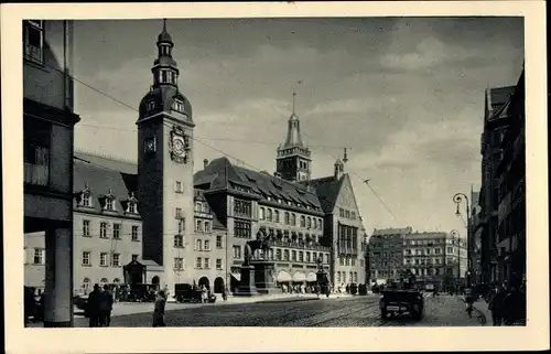 Ak Chemnitz in Sachsen, Rathaus am Markt