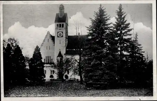 Ak Siegmar Schönau Chemnitz in Sachsen, Rathaus