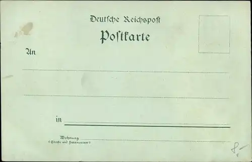 Mondschein Litho Chemnitz in Sachsen, Kirche, Rathaus, Börse, Kirche, Denkmal