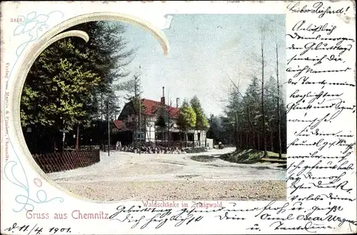 Ak Chemnitz, Waldschänke im Zeisigwald