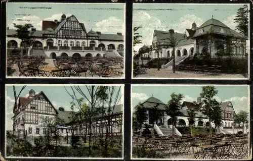 Ak Chemnitz in Sachsen, Küchwald-Schänke, Außenansichten, Terrasse