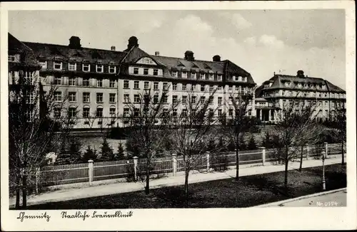 Ak Chemnitz, Staatliche Frauenklinik, Außenansicht