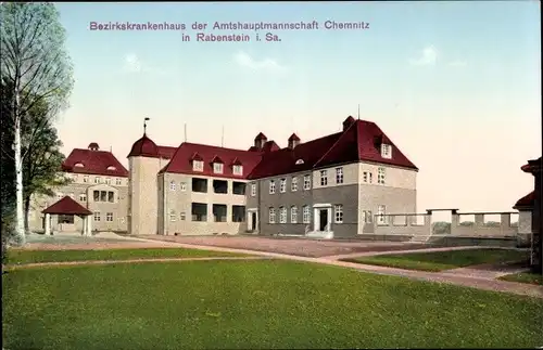 Ak Rabenstein Chemnitz in Sachsen, Bezirkskrankenhaus der Amtshauptmannschaft Chemnitz