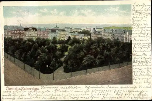 Ak Chemnitz in Sachsen, Kaiserplatz