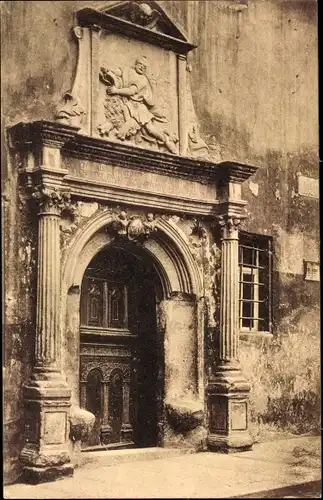 Ak Meißen an der Elbe, Tor am Bahrmannschen Haus, Eingangsportal
