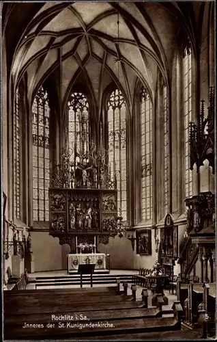 Ak Rochlitz an der Mulde, Inneres der St. Kunigundenkirche