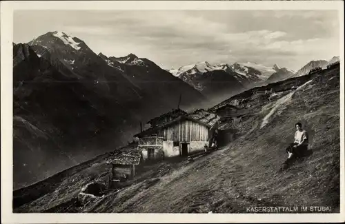 Ak Telfes im Stubai Tirol, Kaserstattalm