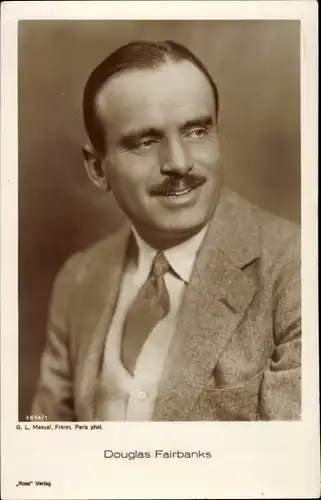 Ak Schauspieler Douglas Fairbanks, Portrait, Ross Verlag 3614/1