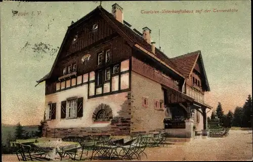 Ak Plauen im Vogtland, Touristen-Unterkunftshaus auf der Tennerahöhe