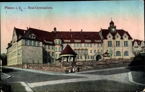 Ak Plauen im Vogtland, Real-Gymnasium