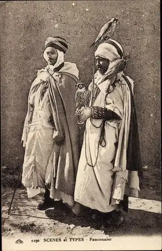 Ak Touggourt Algerien, Fauconnier, Algerischer Falkner