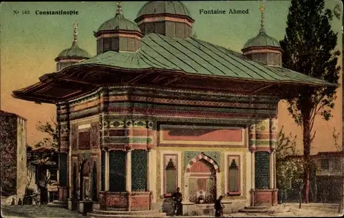 Ak Konstantinopel Istanbul Türkei, Fontaine Ahmed, Brunnen
