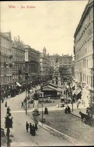 Ak Wien I. Innere Stadt, Am Graben