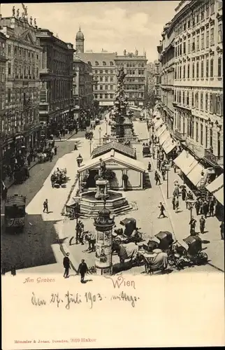 Ak Wien I. Innere Stadt, Am Graben