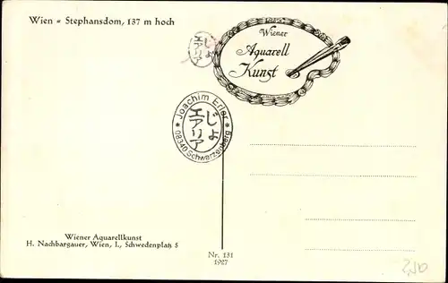 Künstler Ak Wien I. Innere Stadt, Stephansdom