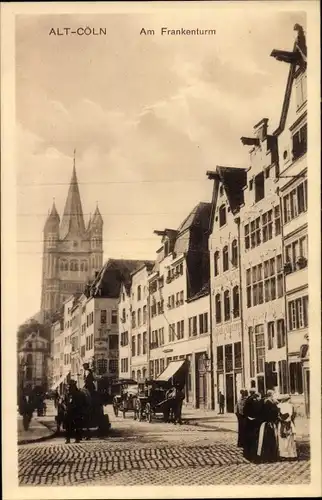 Ak Köln am Rhein, Partie am Frankenturm