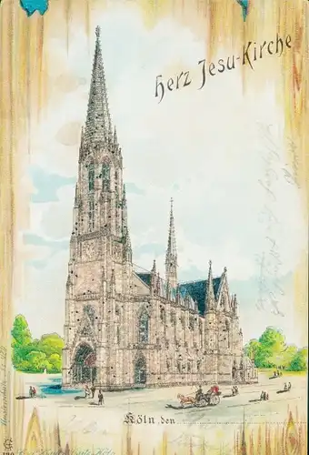 Künstler Litho Köln am Rhein, Herz Jesu Kirche