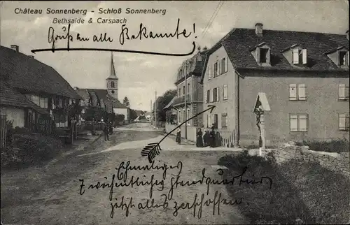 Ak Carspach Karspach Elsass Haut Rhin, Schloss Sonnenberg