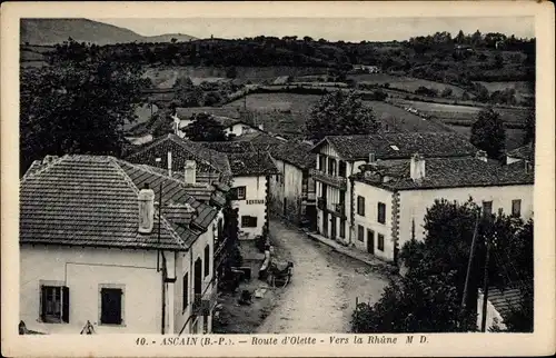 Ak Ascain Pyrénées Atlantiques, Route d'Olette, Vers la Rhûne