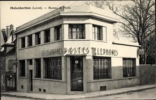 Ak Malesherbes Loiret, Bureau de Poste