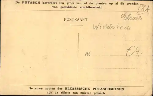 Ak Wittelsheim Elsass Haut Rhin, De Elzassische Potaschmijnen, Kalimine