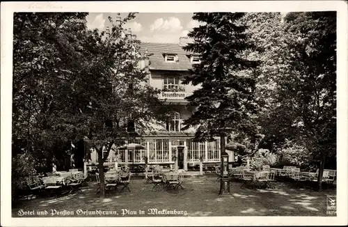 Ak Plau am See Mecklenburg, Hotel und Pension Gesundbrunn