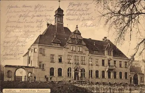 Ak Staßfurt im Salzlandkreis, Kaiserliches Postamt
