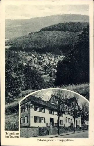 Ak Schmitten im Taunus Hessen, Erholungsheim, P. Heid, Hauptgebäude