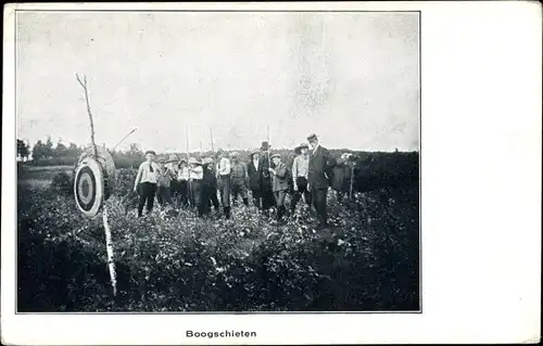 Ak Boogschieten, Bogenschießen, Zielscheibe